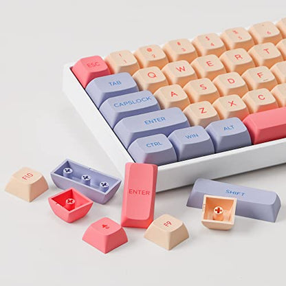 XDA PBT keycap, 133 Key Sublimation Custom Key Cap Set for Cherry MX/Kaihua switches Mechanical Gaming Keyboard - color: Marshmallow