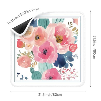 Mahjong Mat for Table Durable Mahjong Table Cover with Unique Design, Premium Mahjong Accessories, Perfect Mahjong Gifts for Women, Game Mat for Mahjong and Board Game Enthusiasts (Floral Blossom) - style: Floral Blossom