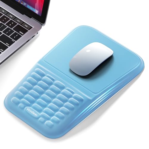 Vaydeer Ergonomic Mouse Pad with Wrist Rest – Memory Foam Mouse Pad with Wrist Support & Massage Bulge, Non-Slip PU Base, Relieves Carpal Tunnel Pain – Ideal Mouse Wrist Rest for Office & Home (Blue) - color: A4 Blue