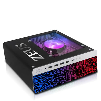 TechMagnet Zeus Pro 8 Gaming Desktop PC, Intel i5, GT 1030, 8GB ARGB RAM, 1TB SSD, 24 Inch Curved Monitor, RGB Keyboard Mouse, Soundbar, Headphone, USB WiFi BT, Webcam, Win 11 (Renewed) - color: 24 Inch, size: 1TB SSD