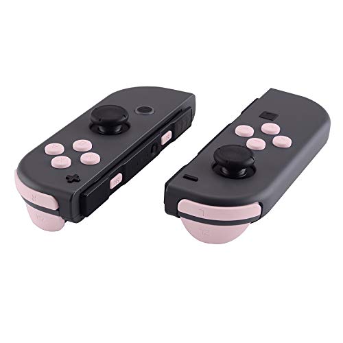 eXtremeRate DIY Full Set Buttons for Nintendo Switch & Switch OLED, Replacement Buttons for JoyCon, ABXY Direction Keys SR SL L R ZR ZL + - Home Capture Trigger Buttons Springs - Cherry Blossoms Pink - color: Cherry Blossoms Pink