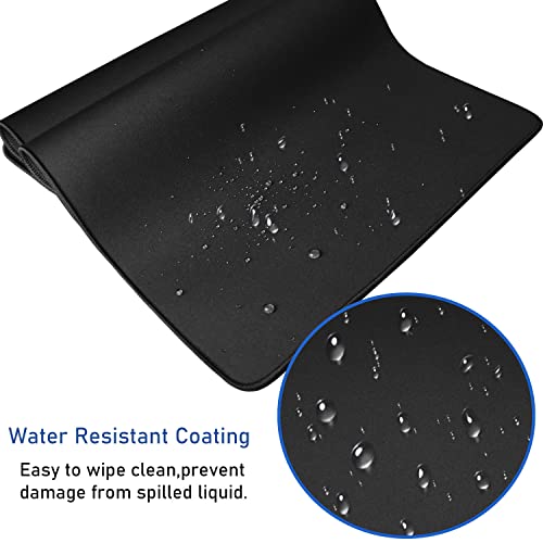Large Extended Gaming Mouse Pad with Stitched Edges (31.5X15.7In) Mousepad | Mouse Pad, Non-Slip Natural Rubber Base,Waterproof Computer Keyboard Pad Mat for Esports Pros/Gamer/Desktop/Office/Home