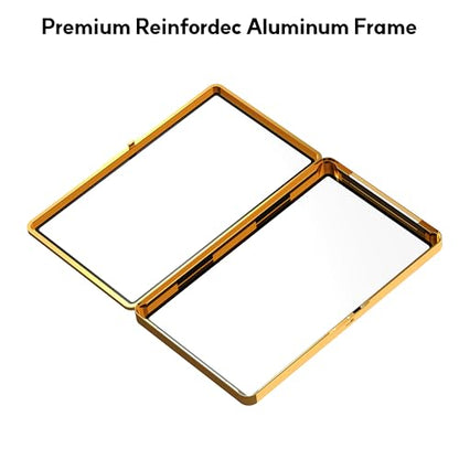 PAV PSA Snap Case –Premium Aluminium PSA Slab Protector with UV-Resistant Tempered Glass Display - Graded Guard Case for Standard 35PT PSA Slabs with Button Lock, Magnetic Stack Design - color: Metallic Gold