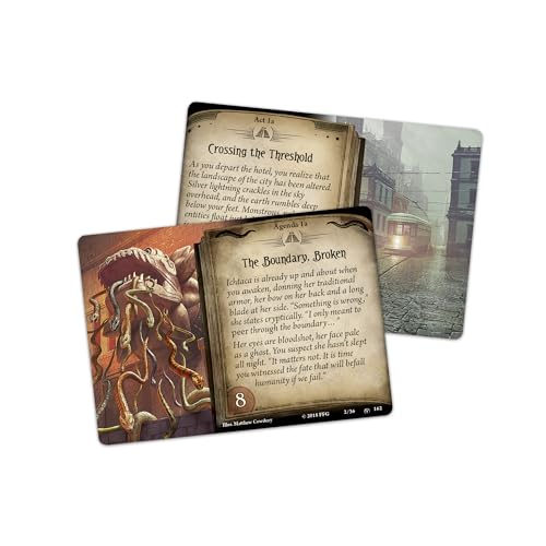 Arkham Horror The Card Game The Boundary Beyond Mythos Pack - Unravel Mysteries in a Shifting Reality! Cooperative LCG, Ages 14+, 1-4 Players, 1-2 Hour Playtime, Made by Fantasy Flight Games - size: Mythos Pack, style: The Boundary Beyond