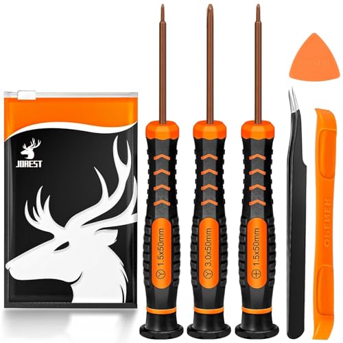 JOREST Screwdriver Kit for Switch, 6Pcs Repair Set with Triwing Y00,Y1,Phillips PH000, Tweezers, Crowbar, Triangle Pry, for Switch Lite, Joycon Controller, Wii, Gameboy Advance SP, Gamecube