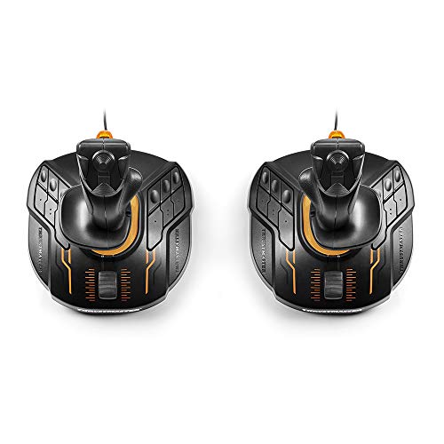 Thrustmaster T16000M FCS Space Sim Duo Combat Flight Sim Joystick - PC | Dual Hall-Effect sticks, 32 programable buttons, weighted bases, 8-way hat switch, 4 axes, twist rudder, integrated throttle - style: T16000M SPACE SIM DUO STICK