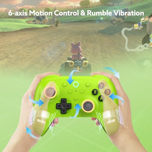 8Bitdo Ultimate 2 Wireless 2.4G Controller (Green) | For Windows PC, Apple, Steam & Android, TMR Joystick, Star-Ring RGB Lights, Adjustable Trigger Locks, Charging Dock Included - color: Green