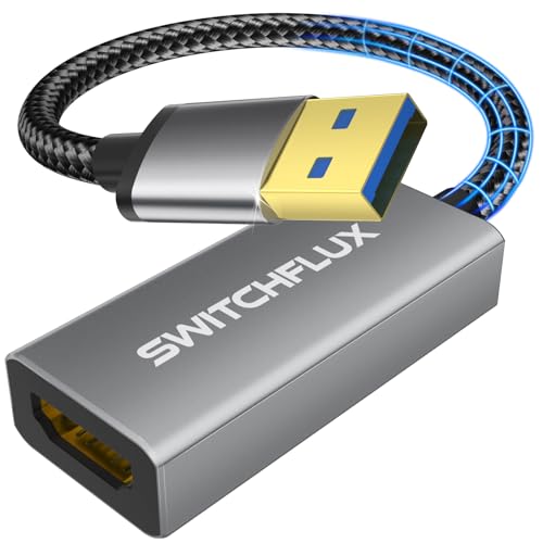 USB to HDMI Adapter,[Gold-Plated & Metal Shell] USB A Male to HDMI Female Convert for Monitors,USB 3.0 to HDMI Support Windows,mac OS - Driver Installation Required - size: 5.9inch
