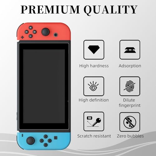 Pack of 3 Screen Protectors Compatible with Nintendo Switch OLED 7 Inch, Anti-Glare and Anti-Fingerprint, Matte Glass Screen Protector, Easy Installation, Anti-Scratch, Touch Sensitive