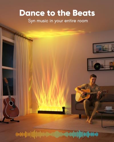 RGB LED Light Bar for Bedroom, Ambient Lighting for Wall, Mood Lighting for Living Room, Gaming Room Decor, Ocean Wave Lamp, Remote Control