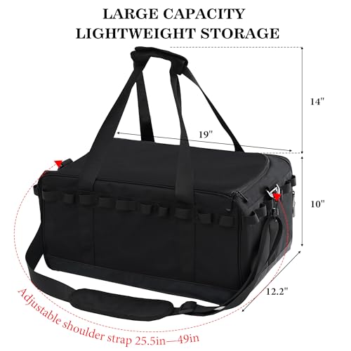 COOZMENT 35L Multi-functional Duffle Bag, Waterproof Shoe & Picnic Camping Organizer, 3 Adjustable Dividers for Travel, Sports, GYM - style: Upgrade Style
