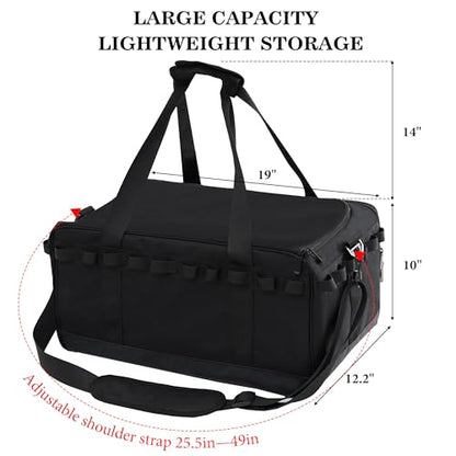 COOZMENT 35L Multi-functional Duffle Bag, Waterproof Shoe & Picnic Camping Organizer, 3 Adjustable Dividers for Travel, Sports, GYM - style: Upgrade Style