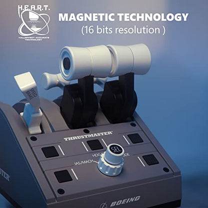 Thrustmaster TCA Quadrant Boeing Edition Throttle Add-On - XBOX & PC | Dual-engine levers, adjustable resistance, Hall-Effect sensors, 17 controls, autopilot functions, for flight sim cockpits - style: Quadrant