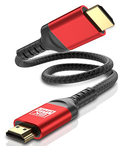 8K HDMI Cable, Ultra 48Gbps High Speed 2 FT HDMI Cable, 2 Foot hdmi Cable -4K@120Hz 8K@120Hz, eARC, HDR10, DTS:X, HDCP 2.2 & 2.3, Compatible with PS4/5,Blu-ray, Monitor,PC and More - size: 2 Feet