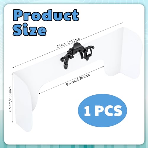 1 Pcs View Limiting Device Clip On Cloud-Overs Visors Attaches View Limiting Device Aviation Training Supplies with Soft Case (White) - color: White