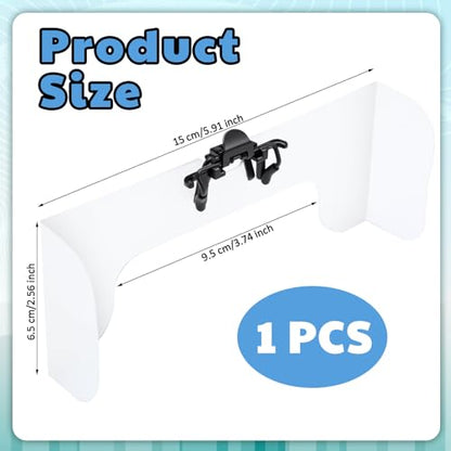 1 Pcs View Limiting Device Clip On Cloud-Overs Visors Attaches View Limiting Device Aviation Training Supplies with Soft Case (White) - color: White