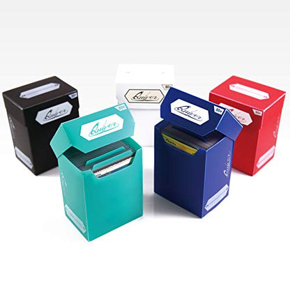 Quiver Time Deck Blocks 80+, Set of 5 MTG Deck Boxes with Dividers | Set of 5 deck boxes in white, black, blue, red and green, 80+ cards and 2 dividers per box, MTG and TCG - color: White, Black, Blue, Red & Green, size: 80+