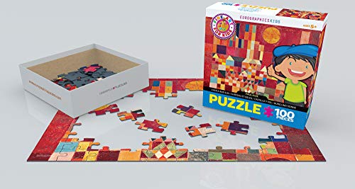 EuroGraphics Castle and Sun by Paul Klee 100-Piece Puzzle, Multi - size: 100 Piece Puzzle, style: EuroGraphics Castle and Sun by Paul Klee 100-Piece Puzzle