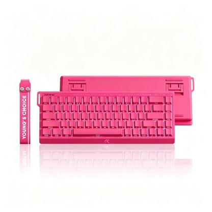 MCHOSE ACE 68 V2 Magnetic Switch Keyboard,65% Hall Effect Rapid Trigger Wired Gaming Keyboard with 0.001mm Adjustable Actuation 8K Hz Polling Rate RGB Backlit Side Printed Keycaps for Esports (Red) - color: ACE68 V2-Red