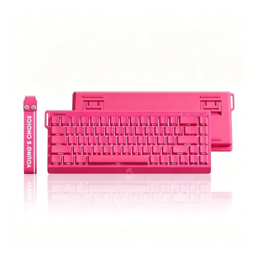 MCHOSE ACE 68 V2 Magnetic Switch Keyboard,65% Hall Effect Rapid Trigger Wired Gaming Keyboard with 0.001mm Adjustable Actuation 8K Hz Polling Rate RGB Backlit Side Printed Keycaps for Esports (Red) - color: ACE68 V2-Red