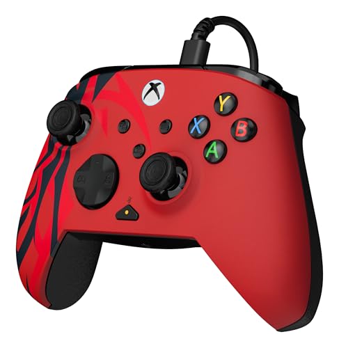 Turtle Beach Rematch Advanced Wired Gaming Controller for Xbox & PC | Xbox Series X|S, Xbox One, PC, 2 Remappable Buttons, Hall-Effect Triggers, Audio Controls, Mic Mute, Ergonomic, Spirit Red - color: Spirit Red