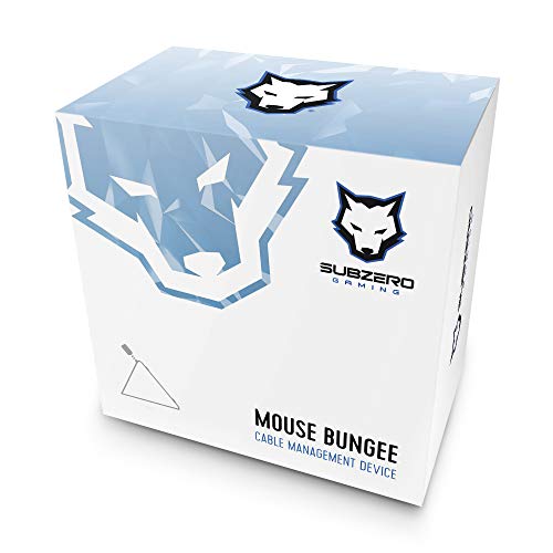 SubZERO Gaming Mouse Bungee, Mouse Cord Holder and Cable Management Device (White)