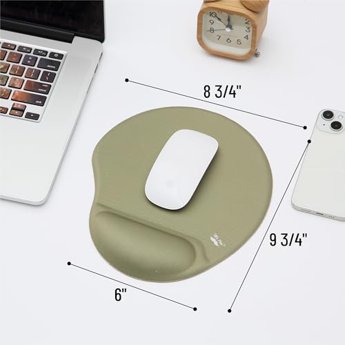 Mr. Pen- Ergonomic Mouse Pad with Wrist Rest | Breathable Fabric with Memory Foam Cushion, Non-Slip Rubber Base, Gel Mouse Pad with Wrist Support - color: Green