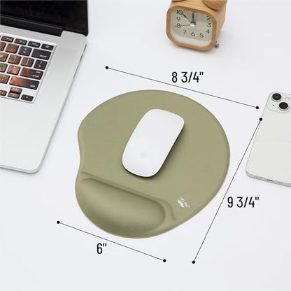 Mr. Pen- Ergonomic Mouse Pad with Wrist Rest | Breathable Fabric with Memory Foam Cushion, Non-Slip Rubber Base, Gel Mouse Pad with Wrist Support - color: Green