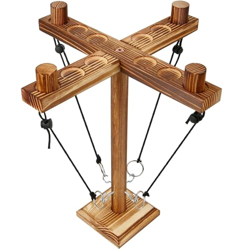 Ring Toss Games for Adults, Fun Hook and Ring Game with Carrying Bag, Outdoor Indoor Party Game, Board Games for Family, Bar, Party, Game Nights