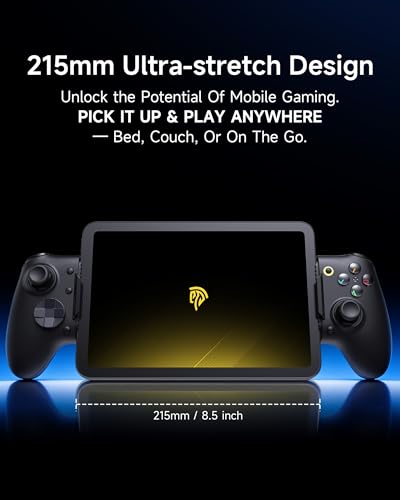 EasySMX M20 Phone Gaming Controller for Android, iPhone & iPad | iPhone 15/16/17, iPad Mini 6/7, Dual ABXY Switch, Hall Joysticks, Dual Triggers, Plug and Play. for Minecraft, COD, PUBG - color: Black