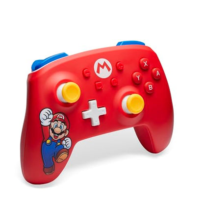 PowerA Wireless Controller for Nintendo Switch - Mario Joy, Switch Lite/Switch-OLED Model, Nintendo Switch 2, AA Battery Powered (Battery Included), Bluetooth, Motion Controls, Officially Licensed - style: Mario Joy