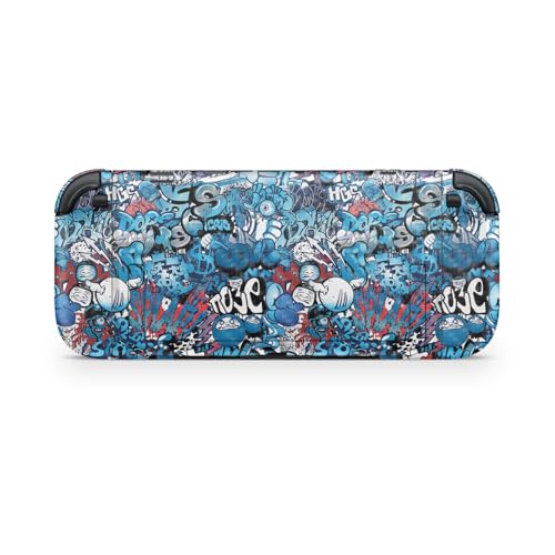Carbon Fiber Gaming Skin Compatible with Nintendo Switch 2 Console Only - Blue Meanies - Premium 3M Vinyl Protective Wrap Decal Cover - Easy to Apply | Crafted in The USA by MightySkins - color: Blue Meanies, size: Switch 2 Console Skin Only, style: Textu