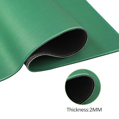 Mahjong Mat with 3 Dice, Anti Slip and Noise Reduction Table Cover for Mahjong, Poker, Card, Board & Tile Games (Green, 31.5 inches) - color: Green