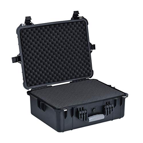 MEIJIA All Weather IP67 Waterproof Hard Camera Case,Hard Protective Case,Hard Case with Customizable Foam,Fit Use of Drones,Camera,Equipments,Pistols(Black,20.62 x16.85x8.11inches) - color: Black, size: 20.62 x16.85x8.11inches