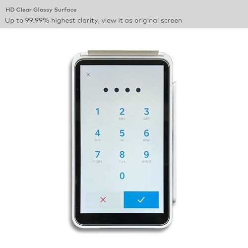 [2-PACK] Tempered Glass Screen Protector Designed for Square Terminal Credit Card Machine 5.5" Touchscreen Anti Scratch/Fingerprint (HD Clear) - color: Terminal - HD Clear