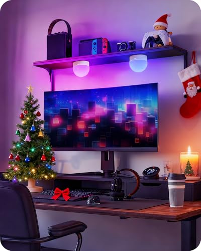 Rechargeable Light Bulbs with Remote Control, Battery Operated Light Bulbs, 3 Timer 15 Colors Selectable, Dimmable Wireless RGB LED Bulb for Wall Sconce, Non-Hardwired, 2 Pack, R01YBP206 - size: E26 Base - RGB