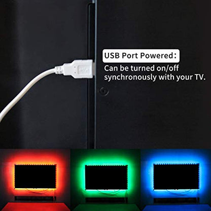 TV Backlight,12.5ft Music Sync Bluetooth TV Lights, 55-65" | USB Powered Smart Led Strip Lights, Immersive Behind TV LED Lights for Gaming, Movie