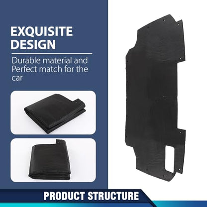 PIT66 Hood Insulation Pad w/ Clips Compatible with Ford F150 F250 F350 Bronco 1987 1988 1989 1990 1991 - style: 1987-1991 Ford F150