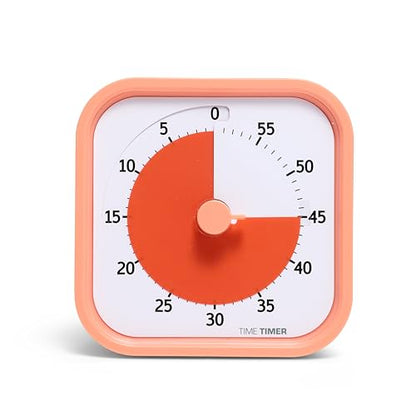 TIME TIMER Home MOD – 60-Minute Visual Timer, Homeschool Supplies Study Tool, Timer for Desk, Office, and Meetings with Silent Operation (Dreamsicle Orange) - color: Orange Dreamsicle, style: Timer
