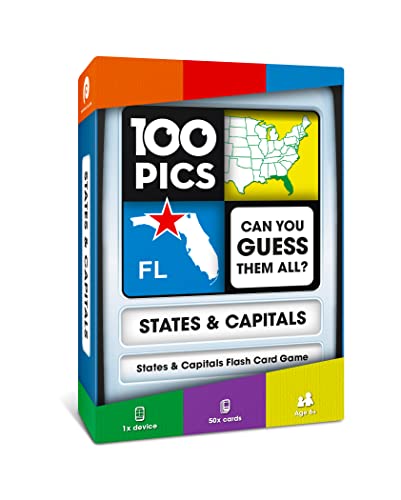 US States & Capitals Flash Cards | All 50 States and Capitals to Learn | Fun and Functional Case | Ultimate Flashcards for United States Geography | Card Games for Kids and Adults | Ages 6+ - style: US States & Capitals