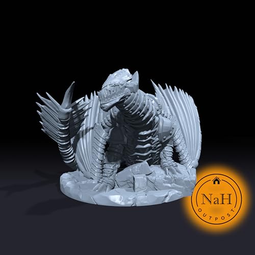 Malastrix The Onyx Engine | Demon Steel Dragon | Chardalyn Dragon | Miniature for Tabletop Games Like D&D and War Gaming Large