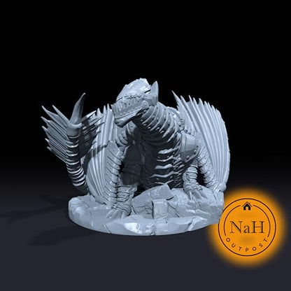Malastrix The Onyx Engine | Demon Steel Dragon | Chardalyn Dragon | Miniature for Tabletop Games Like D&D and War Gaming Large