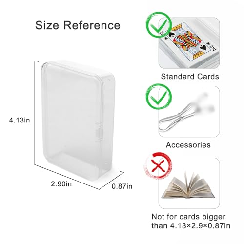 8 Pack Playing Card Deck Box, Plastic Card Case Holder for Gaming Card Storage (NO Cards) - style: 8Pack