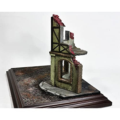Fancyes Tongina 1/35 Scale Building Scenery Kit Ruins House for Dioramas Table