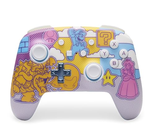 PowerA Enhanced Wireless Controller for Nintendo Switch- Mushroom Kingdom Pop Art, Switch Lite/Switch-OLED Model, Nintendo Switch 2, Gamepad, game controller, Bluetooth controller - color: Mushroom Kingdom Pop Art