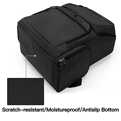 Trunab Backpack Compatible with Xbox Series X/S, Carry Case with Divider | Game Storage Bag Fits 15.6" Laptop, Controller & Cables, Padded Pockets for Gaming Accessories - color: Black Zip