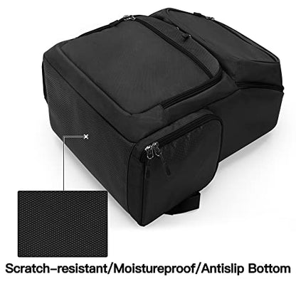 Trunab Backpack Compatible with Xbox Series X/S, Carry Case with Divider | Game Storage Bag Fits 15.6" Laptop, Controller & Cables, Padded Pockets for Gaming Accessories - color: Black Zip