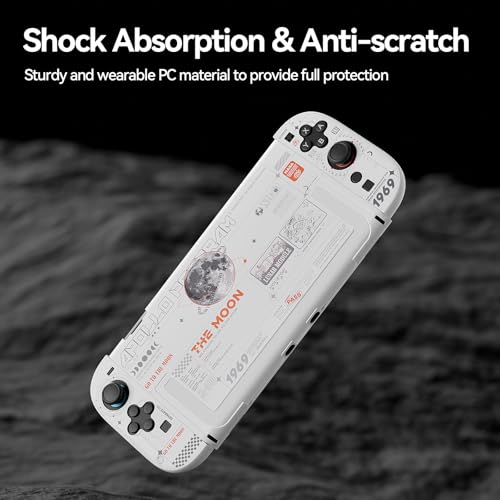 GeekShare Hard Case Compatible with Nintendo Switch 2 (2025), Anti-Scratch Dockable Protective Cover for Switch 2 with Detachable Joysticks, The Moon (Moonlight White) - color: The Moon-White