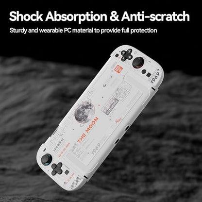 GeekShare Hard Case Compatible with Nintendo Switch 2 (2025), Anti-Scratch Dockable Protective Cover for Switch 2 with Detachable Joysticks, The Moon (Moonlight White) - color: The Moon-White