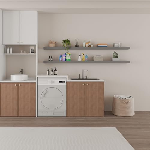 72 inch Long Floating Shelves for Wall,Solid Wood Long Shelves Set of 2,Grey Rustic Wall Mounted Shelves Large Bookshelf (Grey, 72 Inch) - color: Grey, size: 72 Inch set of 2
